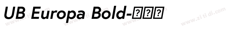 UB Europa Bold字体转换